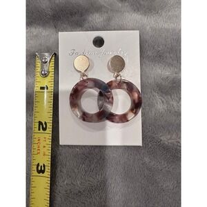 Fashion Jewelry Hoop Earrings‎ Resin Dangle Drop Circle Statement